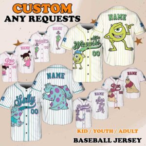 Monster Inc, Disney Sulley, Mike Wazowski Jersey